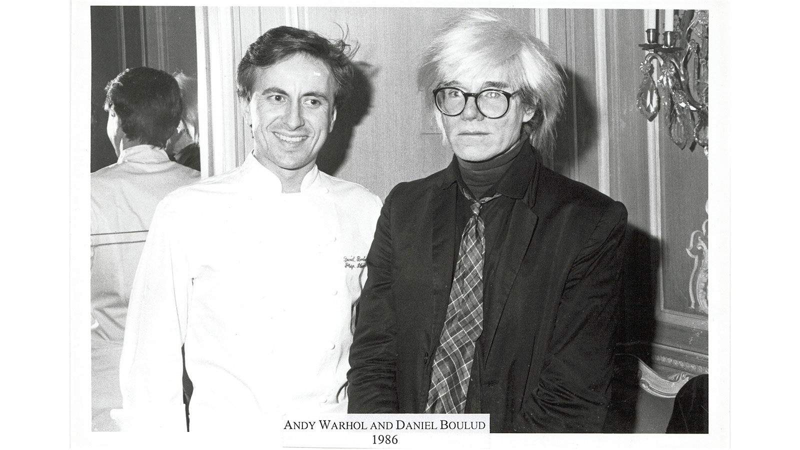 Daniel Boulud and Andy Warhol at Le Cirque restaurant